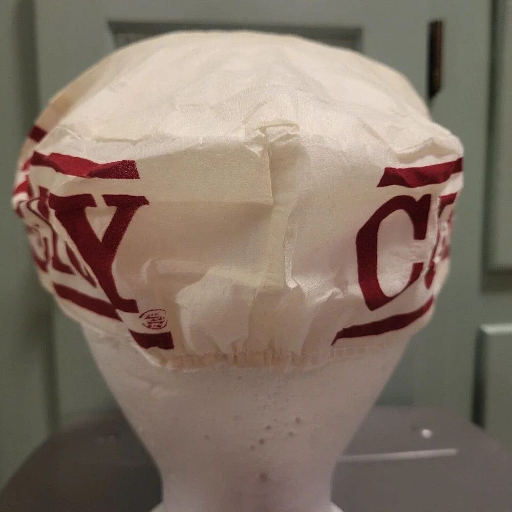 VTG 80s Curry College Colonels‎ University USA Union Made Painters Hat Cap